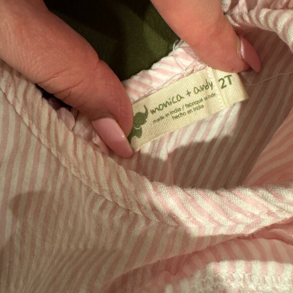 Monica + Andy Seersucker Garden Party Dress - Pink Seersucker - 2T - Picture 4 of 4